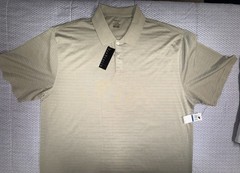 Van Heusen Mens size XL Polo Shirt Short Sleeve Beige NWT