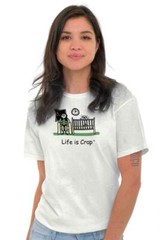 Life is Crap Crying Baby New Mom Funny Gift Womens Graphic Crewneck T Shirt Tee