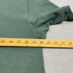 Scotch & Soda Shirt Mens M Green Waffle Crewneck Short Sleeve Stretch Amsterdam