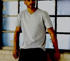 CSG Champs Mens Gray 100% Cotton V Neck Tee Shirt Large