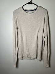 Johnston & Murphy XL thermal Men’s Beige Crewneck long sleeve shirt Cream