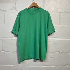 John Ashford T-Shirt – Solid Green Short Sleeve Cotton L Tee – Mens Large EUC