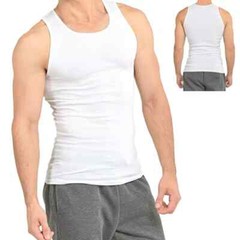 6 Pack Men’s Tank Top 100% Cotton A-Shirt Wife Beater Undershirts Size M-2XL