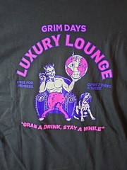 Grim Days Luxury Lounge Men’s Black T-shirt Size XL NWT
