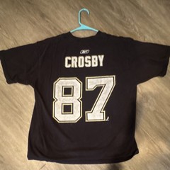 Reebok Pittsburgh Penguins Sidney Crosby #87 Black Crew Neck Tee Men’s L