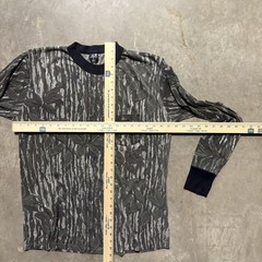 Vintage Ace Sportswear Long Sleeve Tree Badl Camo Tee Mens XL USA Made