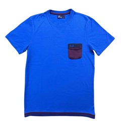 Fred Perry T-Shirt Small Royal Blue Logo Pocket Cotton Jersey Casual Crew Neck