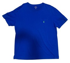 Polo Ralph Lauren Blue Tshirt Green Pony Preppy Men’s Sz L