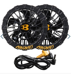 NEW BURTLE Aircraft Cooling Jacket Fan Battery Full Set Ready to Use FROM Japan