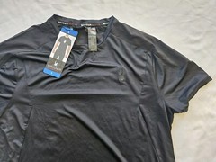Spyder Shirt Adult X-Large Black Active Gym Shirt Mens NWT New