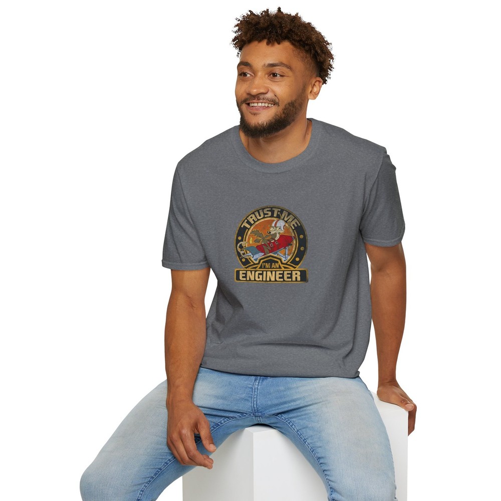 TRUST ME – I’M AN ENGINEER – WILE E. COYOTE ROCKET CARTOON – 16 COLOR CHOICES