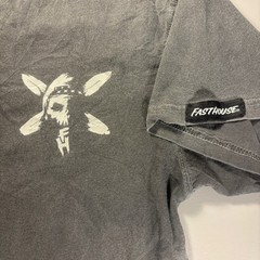 Fasthouse Graphic T Shirt Gray Crew Neck Short Sleeve Casual Tee Mens
