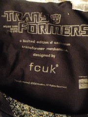 Vintage Limited Edition Transformers By FCUK T-Shirt XXL Optimus Prime Y2K