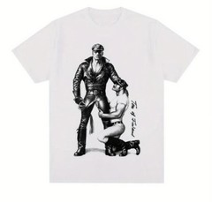 New Men’s Sexy White Tom of Finland Cops Short Sleeve Cotton T-Shirt – Gay