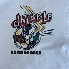 Vintage 90s Men’s Umbro Trash Talk Soccer Dribble White T-Shirt XL AND 1 Style