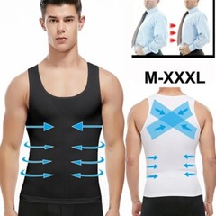 Mens Belly Compression Vest T Shirt Slimming Body Shaper Shapewear Tank Top
