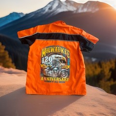 Milwaukee Motorcycle Clothing Co. 120th Anniversary Eagle Motorcycle Shirt XL