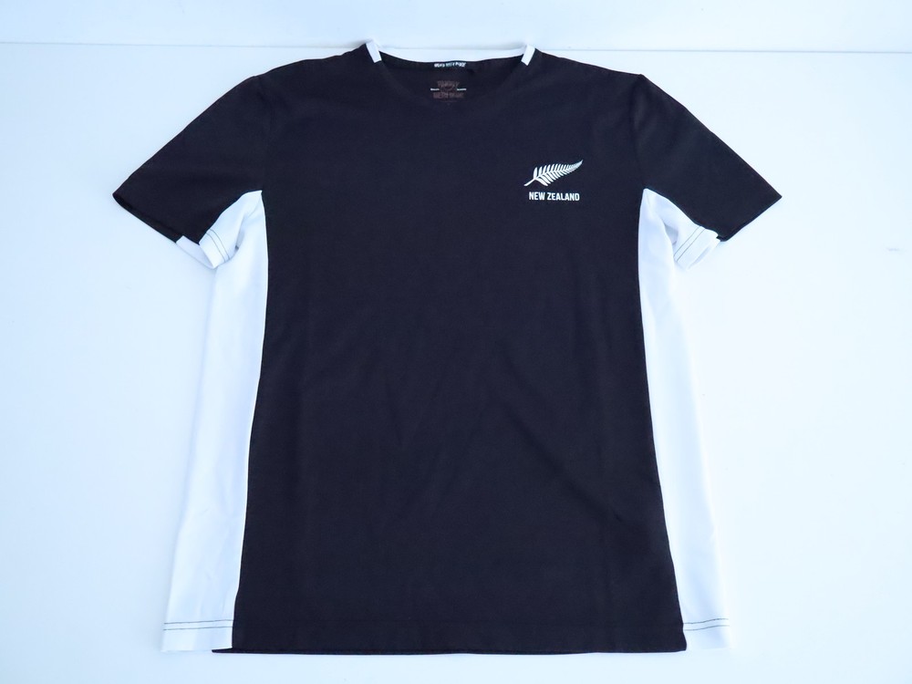 Rugby Heritage New Zealand Fern Graphic T-Shirt Mens S Black Short Sleeve