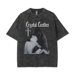 Crystal Castles T-Shirts Graphic Print Washed 100% Cotton Tees