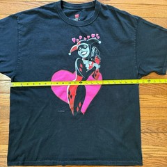 Vintage 1999 Harley Quinn DC Comics Graphic Tee Black XL Cotton Crew Neck RARE
