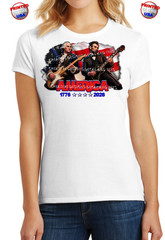 Abraham Lincoln and George Washington Playing Guitar America’s 4th 250th T-Shirt