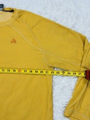 Vintage 2000s Nike ACG Waffle Thermal Shirt Mens L Mustard Yellow Gorpcore