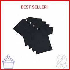 Hanes mens Essentials Short Sleeve T-shirt Value Pack (4-pack) toy tools, Black,