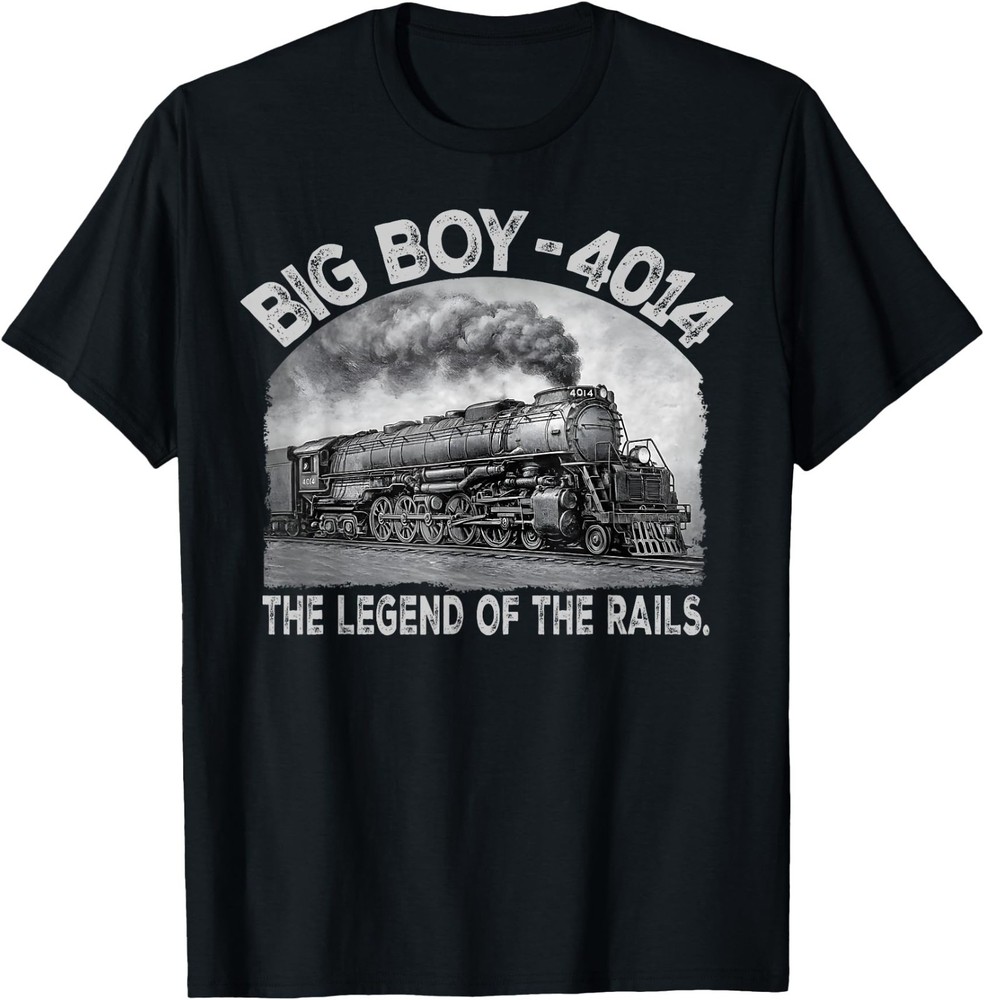 Big Boy 4014 Steam Engine Locomotive Train Vintage Railroad Cotton Unisex Tee