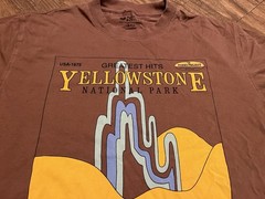 Yellowstone National Park USA United States Nature Outdoors Small Brown T Shirt