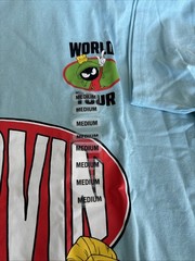 Looney Tunes Marvin the Martian Racing Club Graphic Light Blue Men’s M Shirt