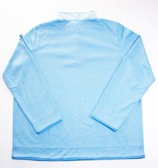 Three Sixty Six Mens 2X Pullover 1/4 Snap Mock Collar Long Sleeve Rib Knit Blue