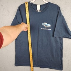 Vintage Corvette Shirt Mens XL Blue Tools Trade Graphic Classic Car Muscle 90s
