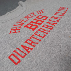 Vintage Football Quarterback Shirt Mens Medium Gray 80s BHS High School Sports