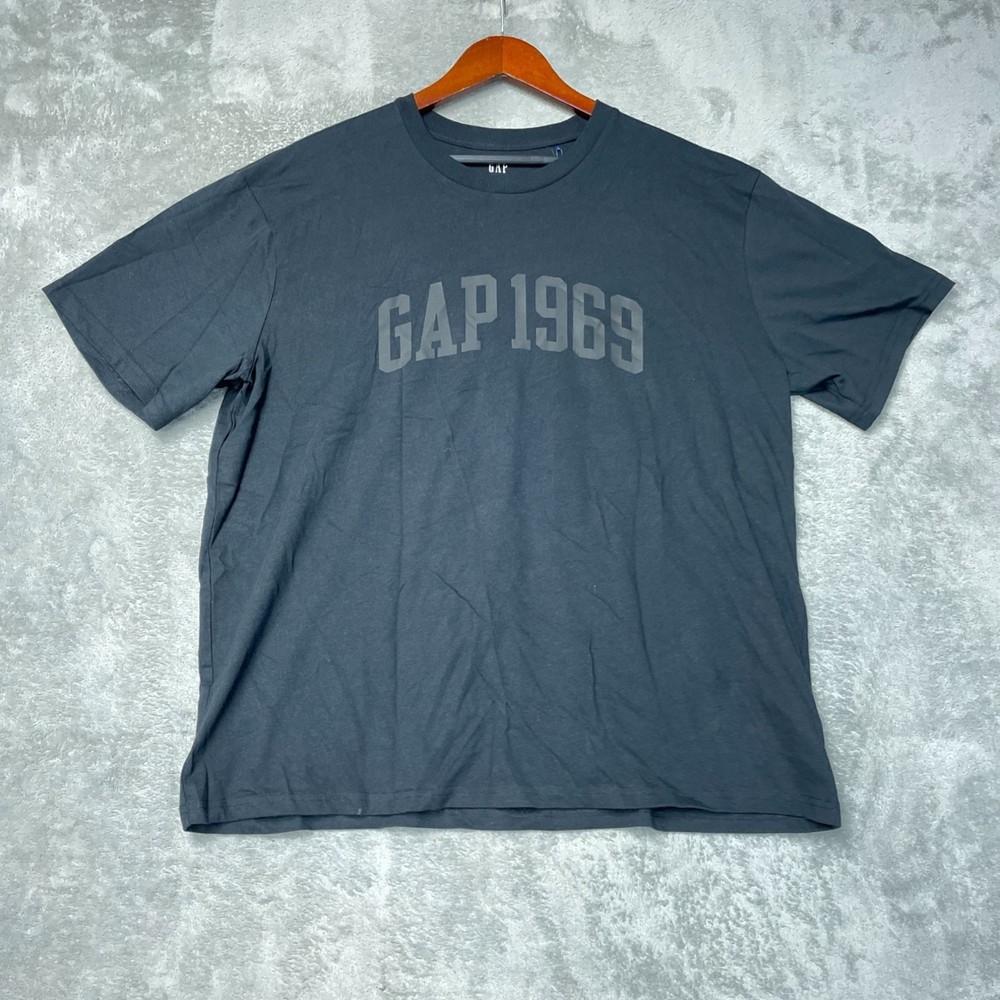 Gap 1969 Men’s XL Black Graphic T-Shirt 100% Cotton Casual Crewneck e1813