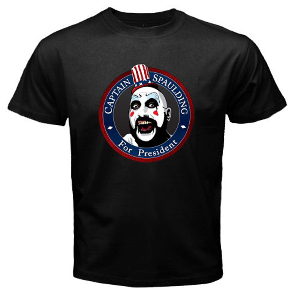 Captain Spaulding for President Movie TV Show Men’s Black T-Shirt Size S-5XL