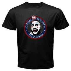 Captain Spaulding for President Movie TV Show Men’s Black T-Shirt Size S-5XL