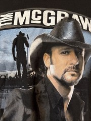 2011 Tim McGraw Tour Black Shirt Size XL Luke Bryan The Band Perry