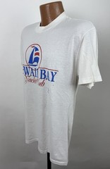 Vintage Hawaii Shirt Mens XL Tight Fit 80s T-shirt Hawaii Bay Yacht Club Sailing