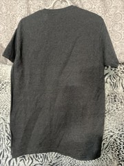 Mens Sz Medium Cotton Crew Neck T-Shirt Gray Gildan A67