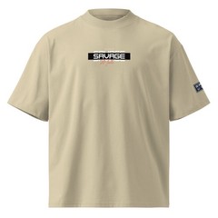 Unisex organic oversized high neck t-shirt