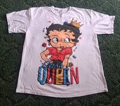 Betty Boop Sass Queen White T-Shirt, Size XL White Unisex