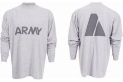 US Army PT Training Long Sleeves T-Shirt Double Sided XXL IPFU 8415-01-465-7367