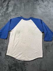 Vintage Augusta Sportswear Raglan Shirt Mens Large White Blue 3/4 Sleeve Tee 70s