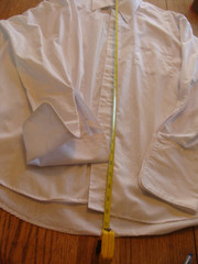 Albert Nipon Men’s White Shirt Classic Casual Cuff Style Large 17 1/2, 32-33