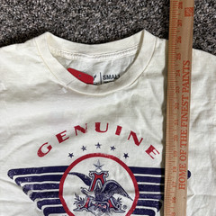 Budweiser King Of Beers T Shirt Mens White Brew City Graphic Print NWT