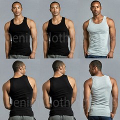 4XL-5XL Men’s A-Shirt 6 Pack Lot Tank Top Cotton Wife Beater Ribbed Undershirt