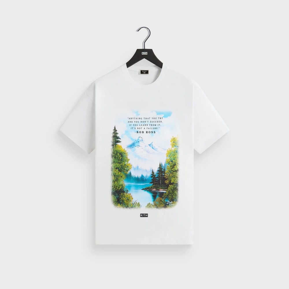 Kith Bob Ross Inspiration Vintage Tee White Large
