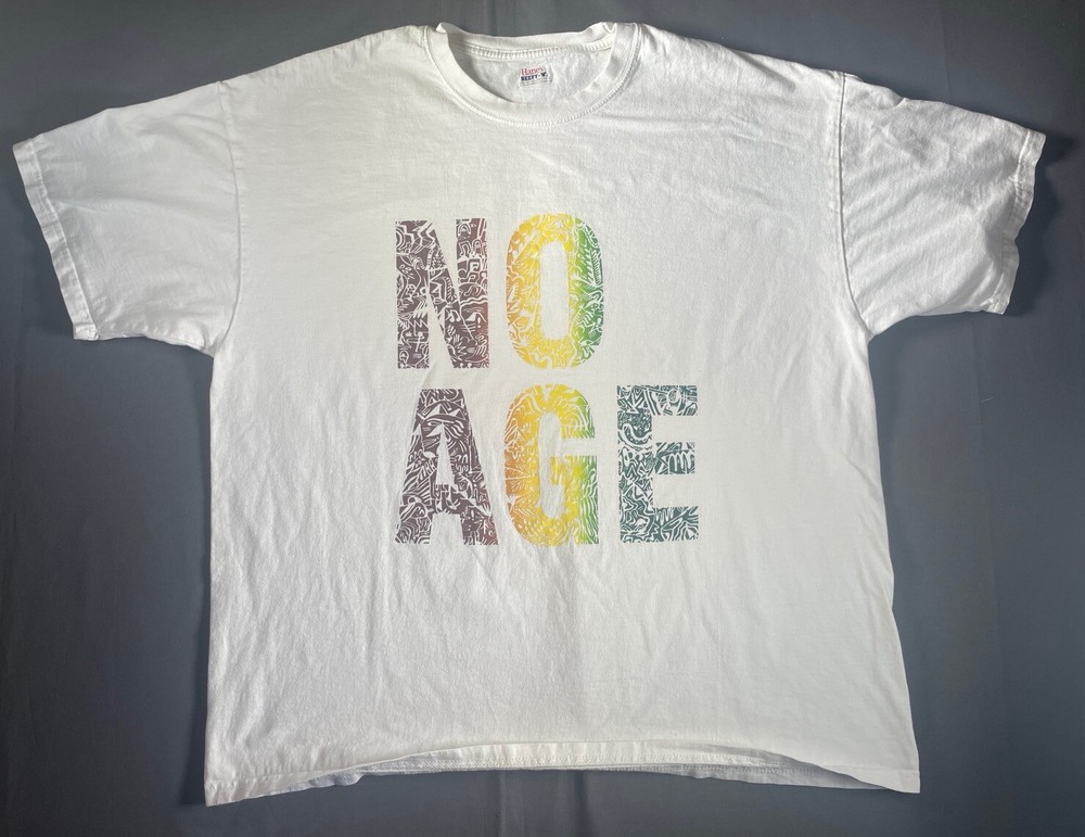 No Age Shirt Adult 2XL The Smell Los Angeles Band Tee Geometric Pattern Gradient