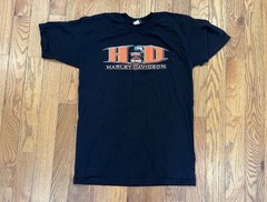 Vintage Harley Davidson T-Shirt Men’s Large TSI Columbia CT Black Graphic Tee