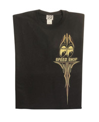 Men’s Mooneyes Moon Hot Rod Speed Shop Black Hot Rod T-Shirt Cotton MQT075BK